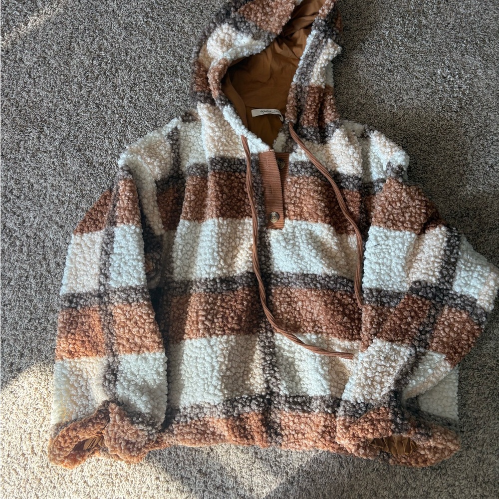 Mustard Seed Textured Sherpa Jacket
